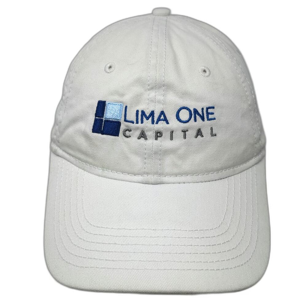 Sportsman Lima One Capital Baseball Cap White One Size Slideback Cotton Logo Hat